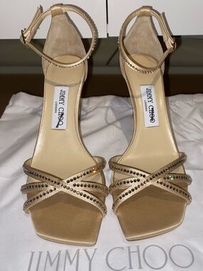 Jimmy Choo crystal satin sandals